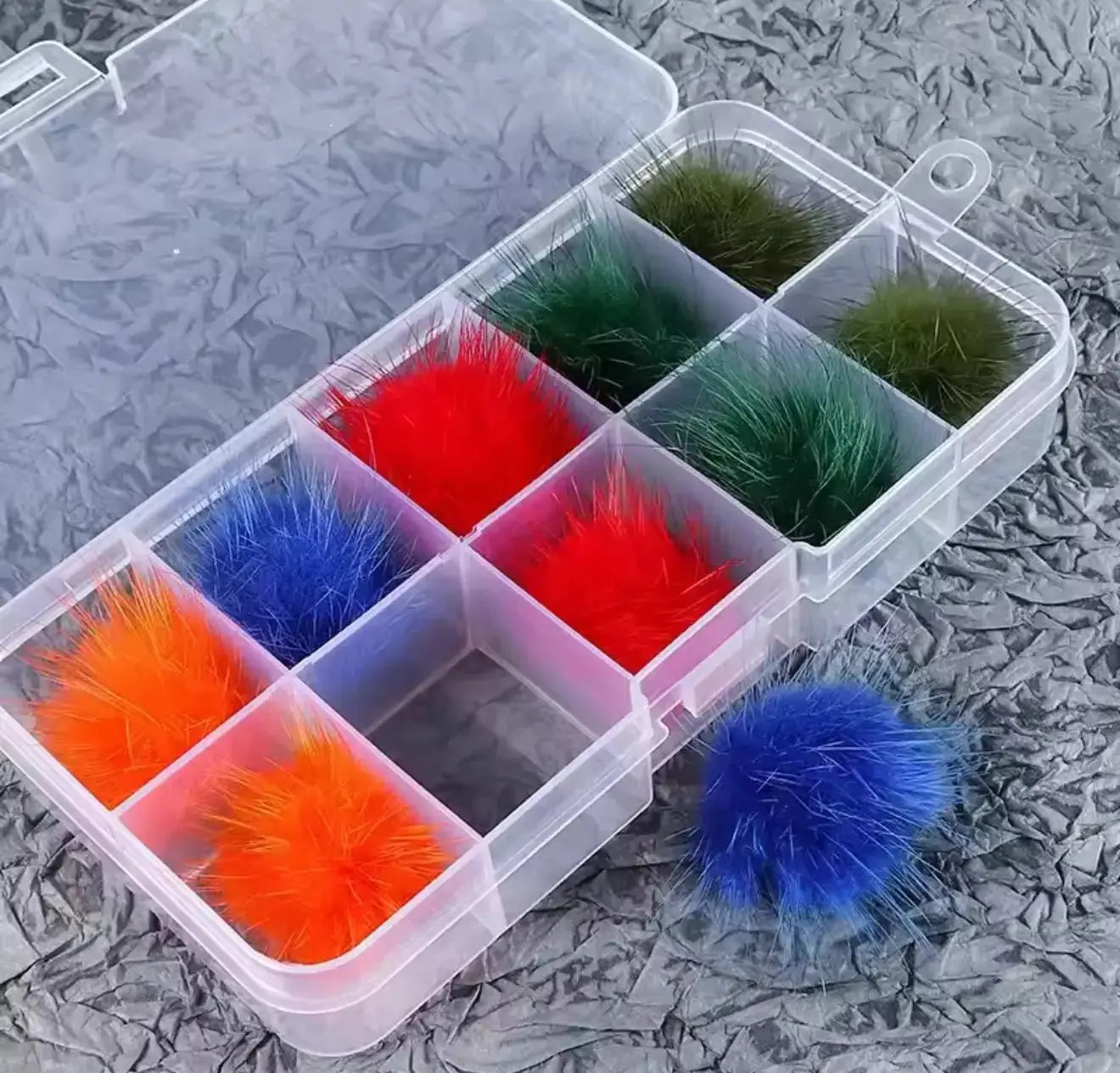 10 Piece Fluffy Nail Art Poms ✨ Soft 3D Puff Balls Set for Acrylic Nails 💅🏽 - ✨ B.eaded E.verything by "The Croc Doc" 💕🐊