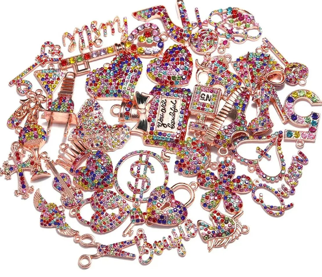✨ Custom Multi - Color Rhinestone Bling Charm Sets – 5 to 50 Pieces by The Croc Doc - ✨ B.eaded E.verything by "The Croc Doc" 💕🐊