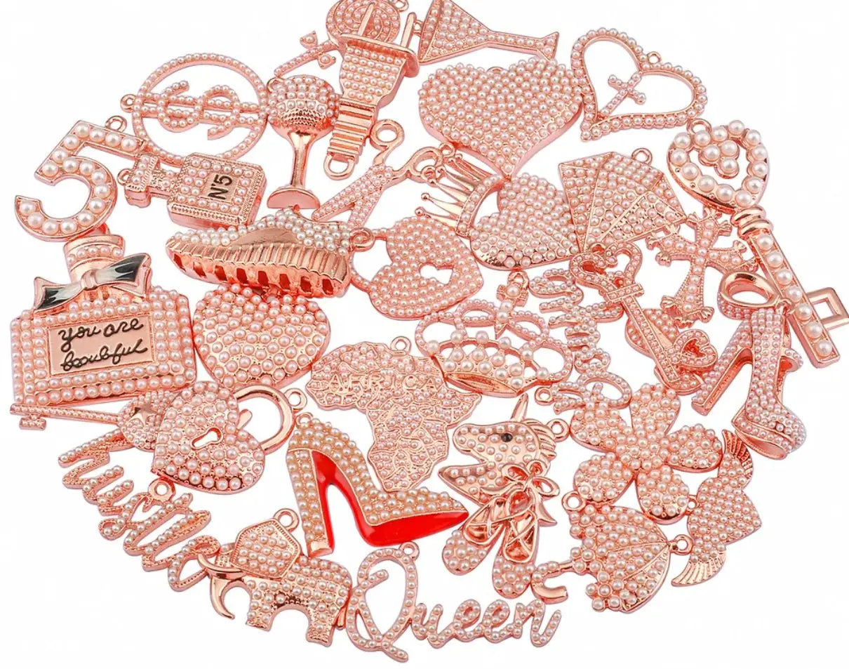 ✨ Custom Pearl Bling Charm Sets – 5 to 50 Pieces by The Croc Doc - ✨ B.eaded E.verything by "The Croc Doc" 💕🐊