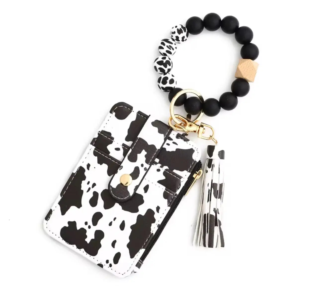 Wristlet Wallet Keychain with Tassel ๐ | Stylish Card Holder โจ B.eaded E.verything by "The Croc Doc" ๐๐