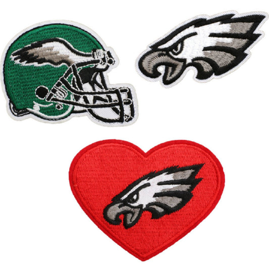 3 Piece Philadelphia Eagles Patches - ✨ B.eaded E.verything by "The Croc Doc" 💕🐊