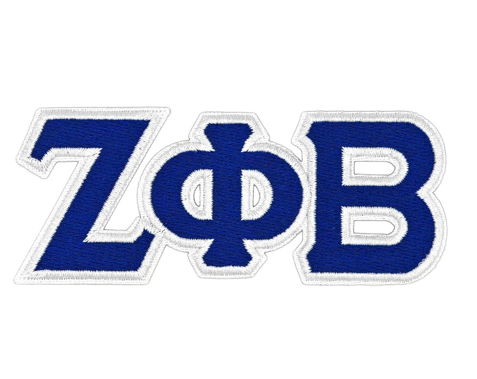 ✨ Zeta Phi Beta Sorority/Fraternity Greek Letter Embroidered Iron-On Patch! ✨