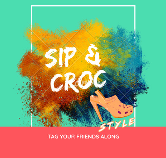 "Dive into Ultimate Comfort & Style with 'Croc & Sip' by the Croc Doc!