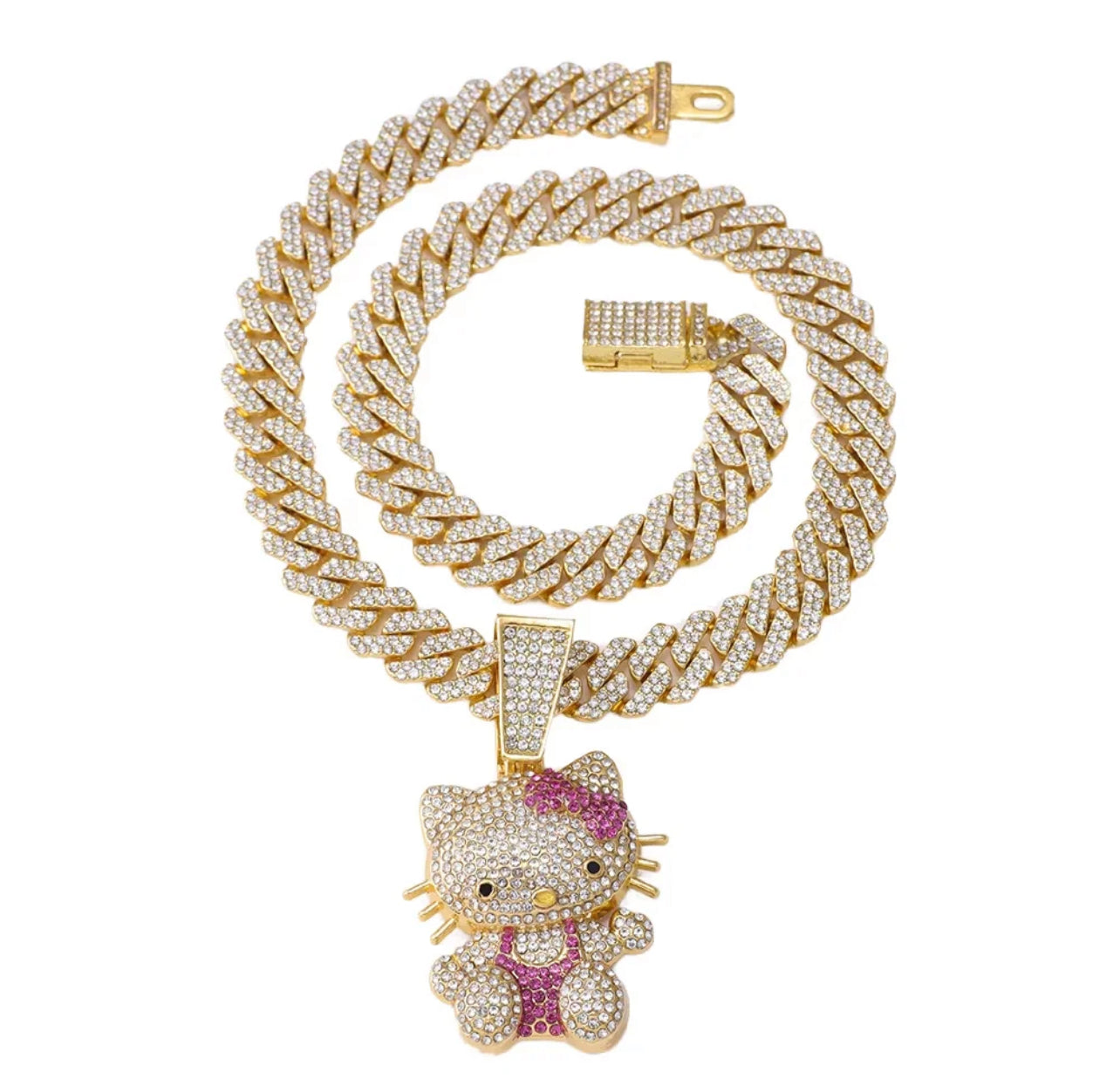 Cartoon Kitty Hip Hop Chain & Pendant