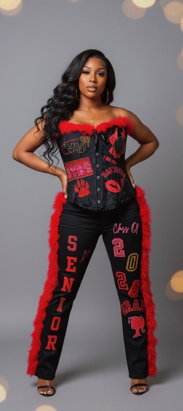 🔥 Custom Senior Class Outfit | Personalized Bling Graduation Set - ✨ B.eaded E.verything by "The Croc Doc" 💕🐊