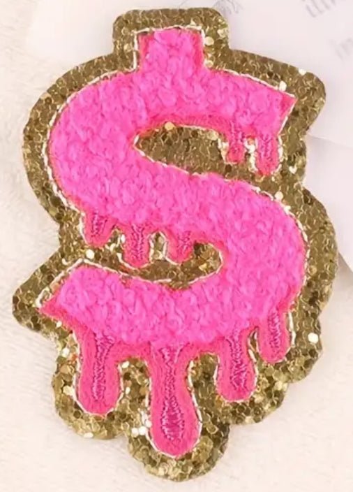 Dripping “$” Iron - On Patch - ✨ B.eaded E.verything by "The Croc Doc" 💕🐊