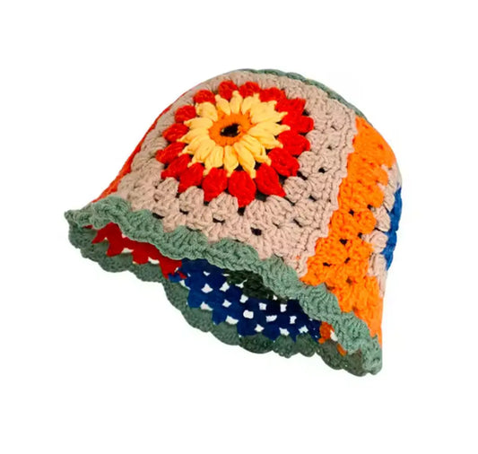 🌿 Handmade Crochet Picnic Bucket Hat – Stylish & Breezy - ✨ B.eaded E.verything by "The Croc Doc" 💕🐊