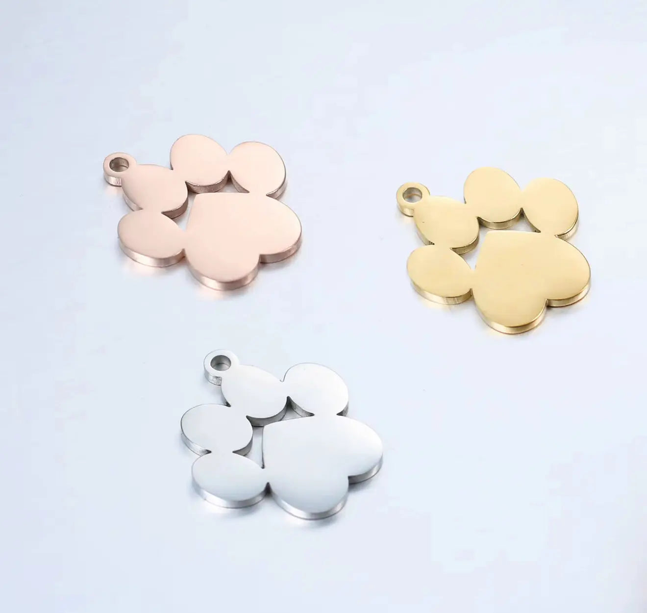 Paw Print Charm 🐾 | Gold, Silver & Rose Gold Alloy Accent ✨ B.eaded E.verything by "The Croc Doc" 💕🐊