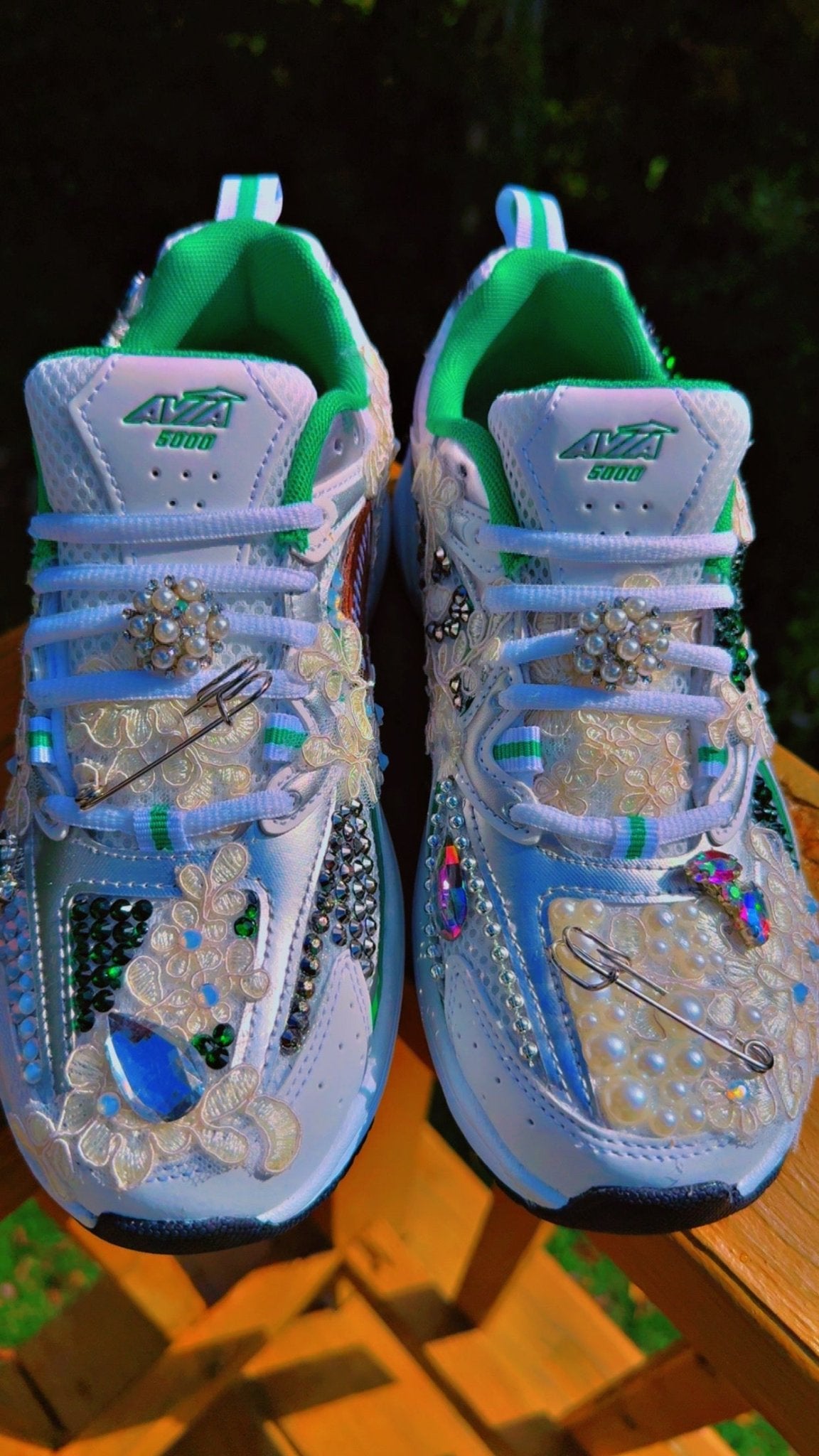 ✨ Philadelphia Eagles Avia Blinged Couture Sneakers | Custom Rhinestone Shoes ✨ - ✨ B.eaded E.verything by "The Croc Doc" 💕🐊