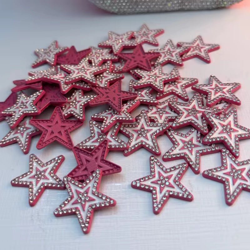 Pink & Rhinestone Star Flatbacks - ✨ B.eaded E.verything by "The Croc Doc" 💕🐊