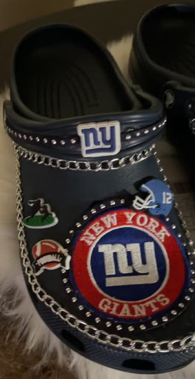 NY Giants custom Crocs with a matte finish for a fan looking for a less flashy design