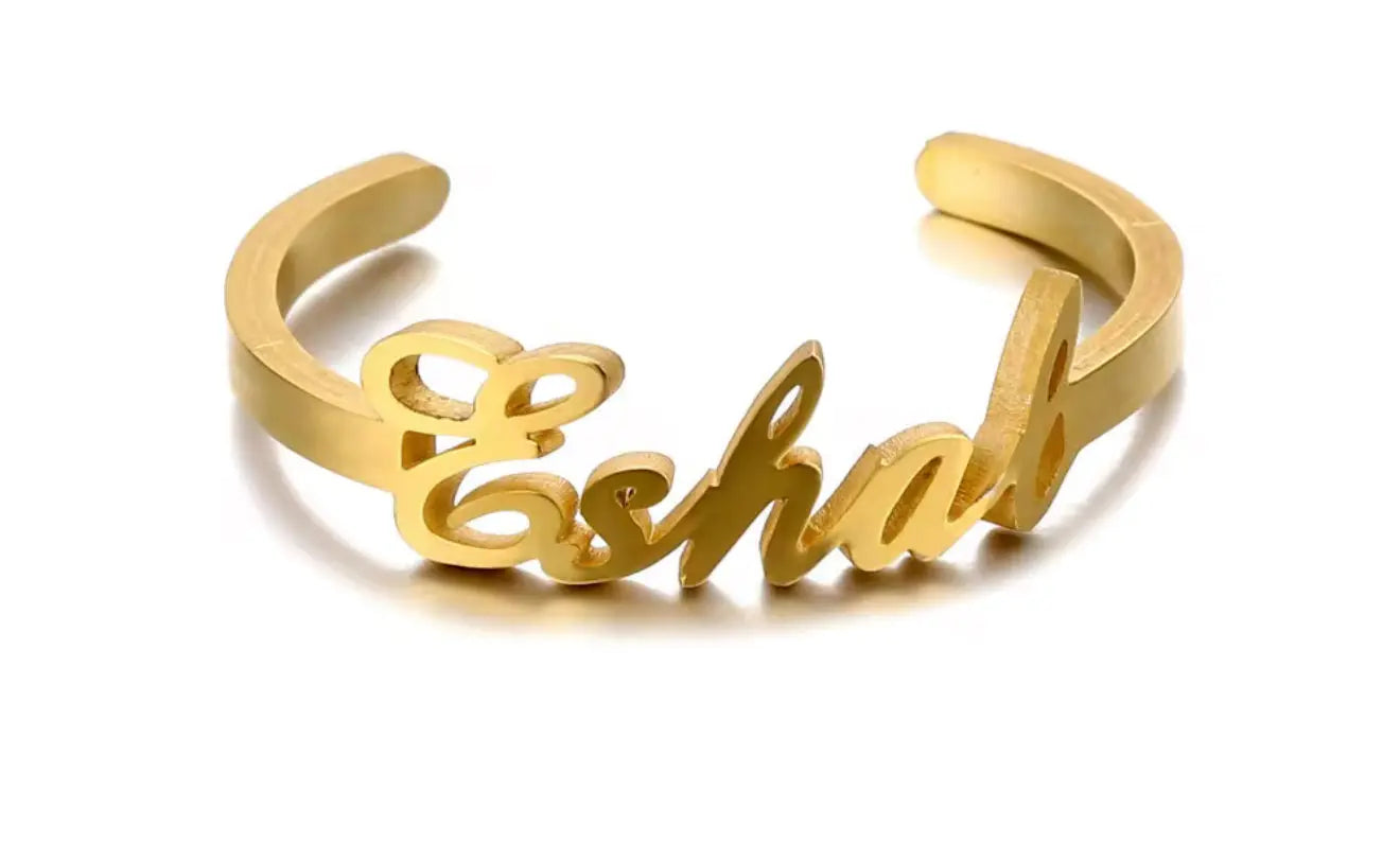 Stainless Steel Custom Name Cuff Bracelet 💛 | Personalized Jewelry Gift ✨ B.eaded E.verything by "The Croc Doc" 💕🐊