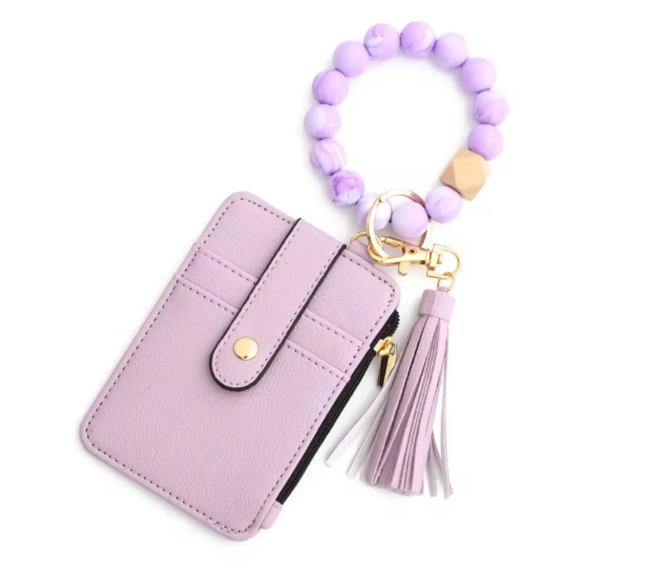 Wristlet Wallet Keychain with Tassel 💕 | Stylish Card Holder ✨ B.eaded E.verything by "The Croc Doc" 💕🐊