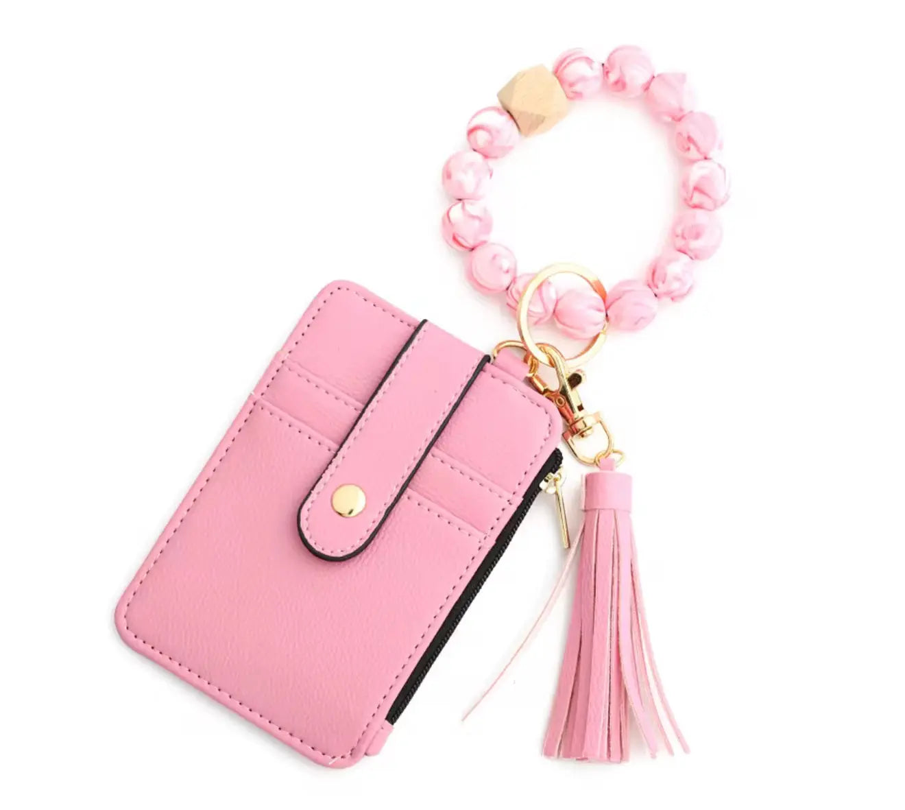 Wristlet Wallet Keychain with Tassel 💕 | Stylish Card Holder ✨ B.eaded E.verything by "The Croc Doc" 💕🐊