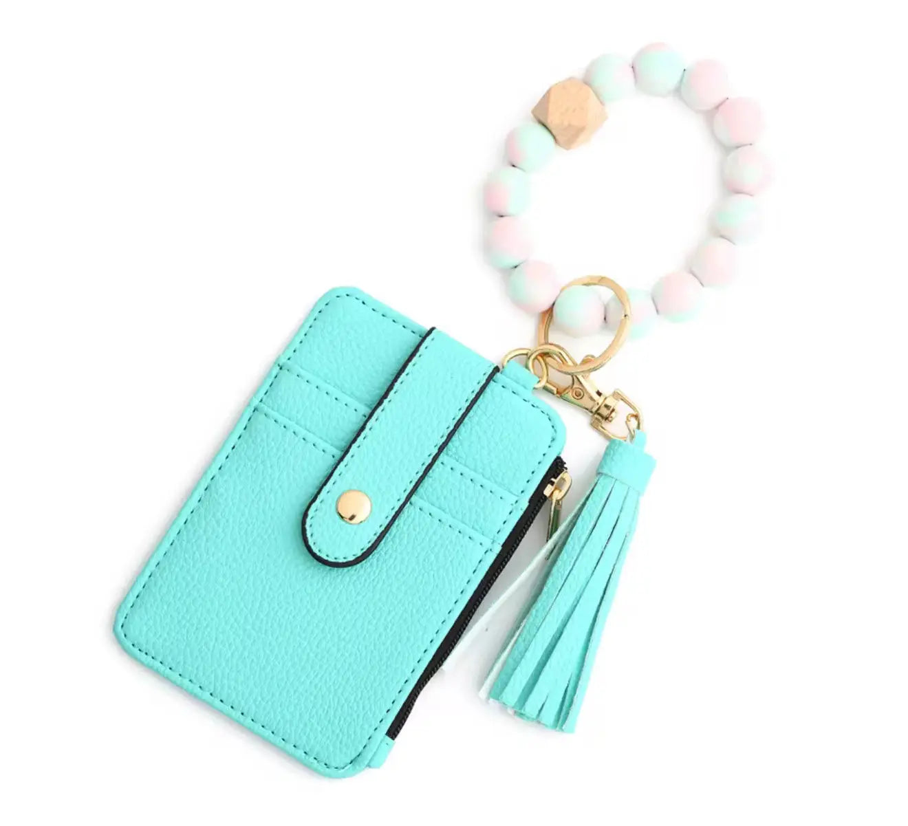 Wristlet Wallet Keychain with Tassel 💕 | Stylish Card Holder ✨ B.eaded E.verything by "The Croc Doc" 💕🐊