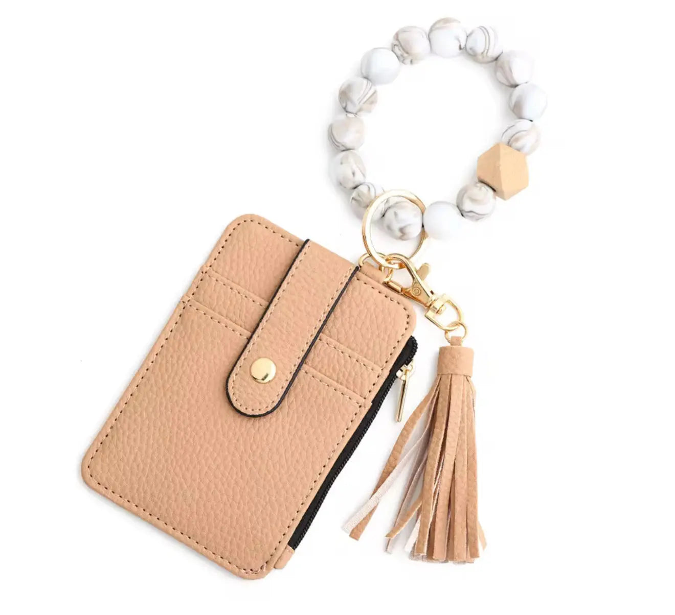 Wristlet Wallet Keychain with Tassel 💕 | Stylish Card Holder ✨ B.eaded E.verything by "The Croc Doc" 💕🐊