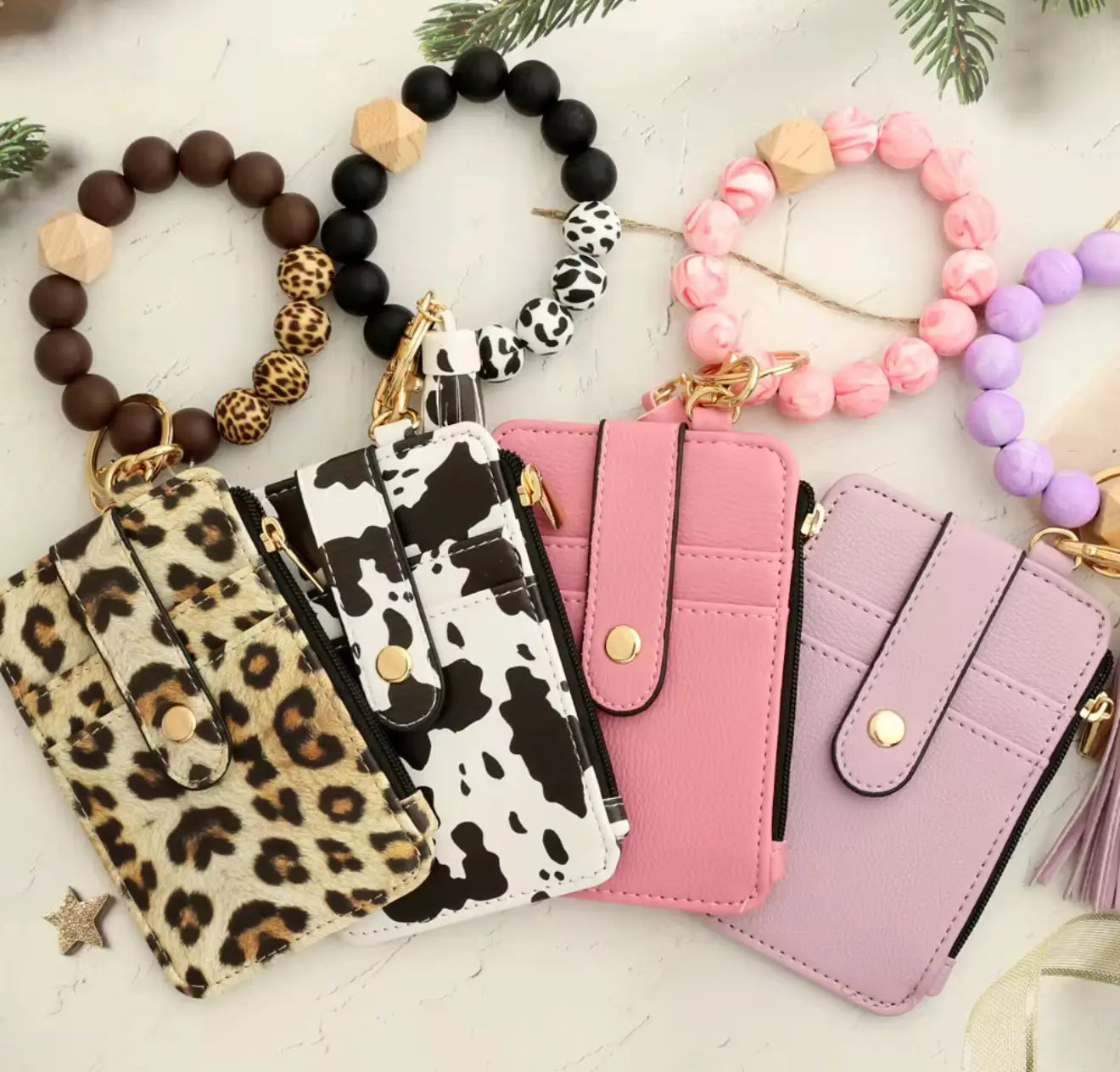 Wristlet Wallet Keychain with Tassel 💕 | Stylish Card Holder ✨ B.eaded E.verything by "The Croc Doc" 💕🐊