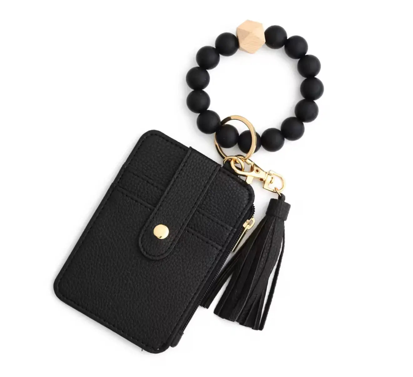 Wristlet Wallet Keychain with Tassel 💕 | Stylish Card Holder ✨ B.eaded E.verything by "The Croc Doc" 💕🐊